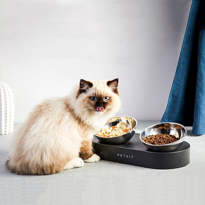 Adjustable Stainless Steel Pet Double Bowl - Elevated Feeding Solution-3